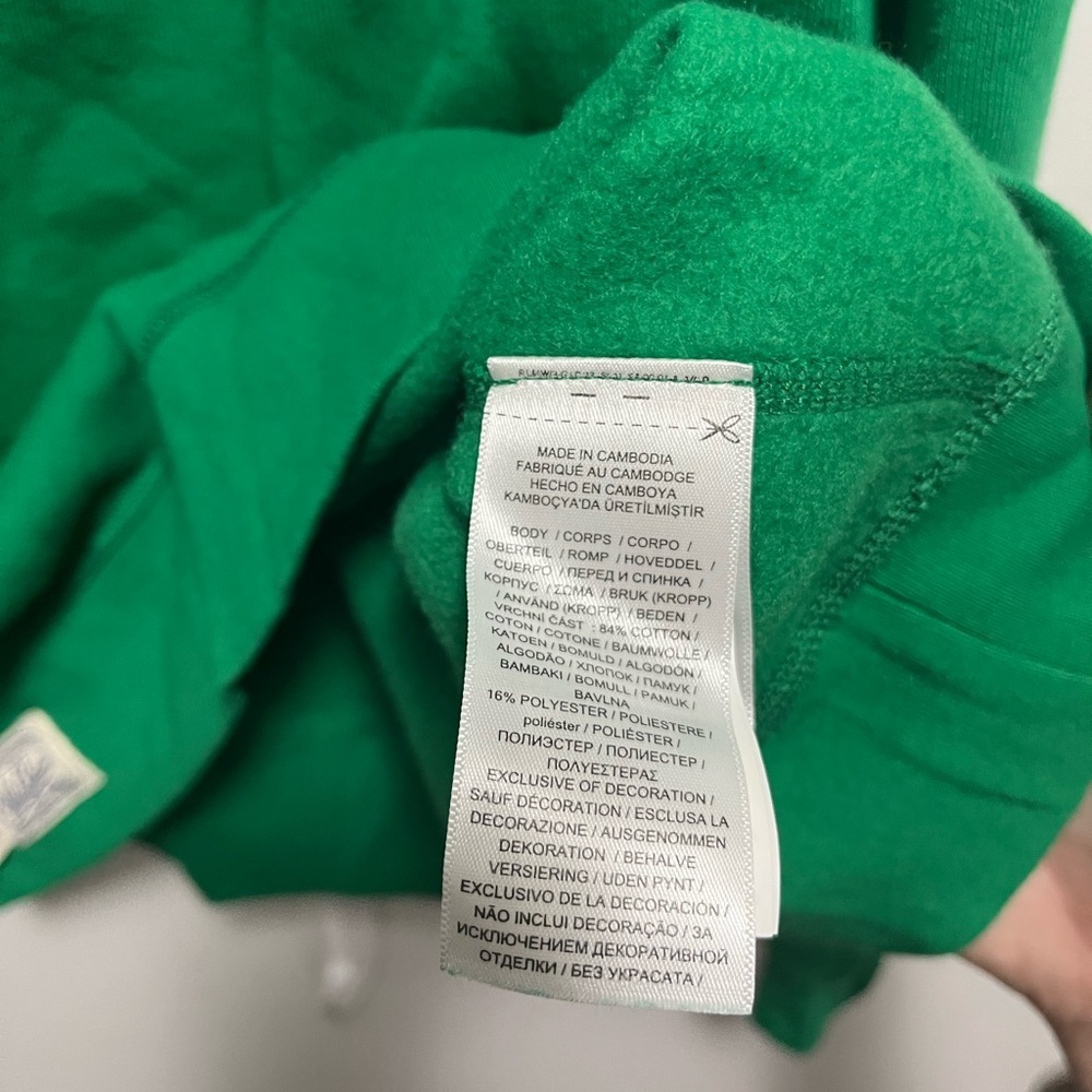 NWT Polo Ralph Lauren Fleece Crewneck Sweatshirt Kelly Green Kids Size 10-12 - Picture 9 of 10